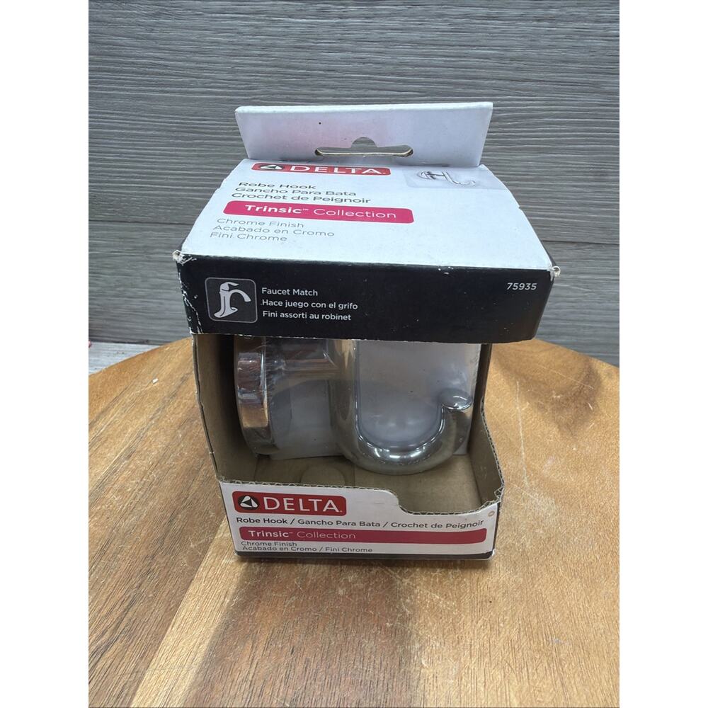 Delta Trinsic 75935 Robe Hook Chrome New Authentic Bathroom Hardware